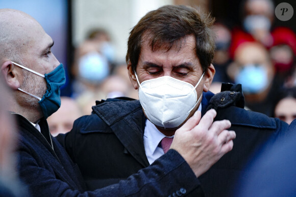 Max Guazzini - Obsèques du rugbyman Christophe Dominici en l'église Saint-Louis de Hyères le 4 décembre 2020 © Norbert Scanella / Panoramic / Bestimage