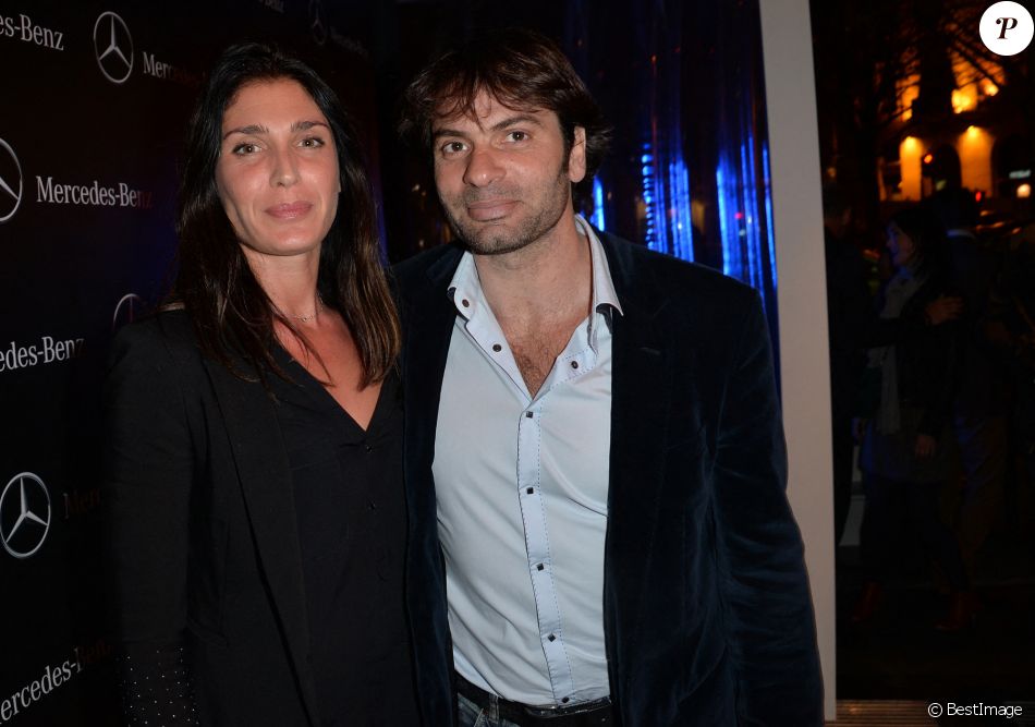 Christophe Dominici et sa femme Loretta - Soirée de lancement du Pop Up Store Mercedes Benz à Paris, le 11 mars 2014.