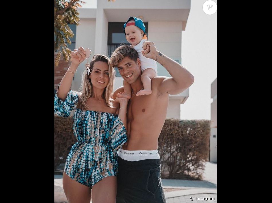 Hillary de "Mamans & Célèbres", Giovanni Bonamy et leur fils Milo à Dubaï, février 2021
