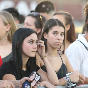Courteney Cox et sa fille Coco arrivent au concert d'Ed Sheeran à Pasadena, le 18 août 2018.