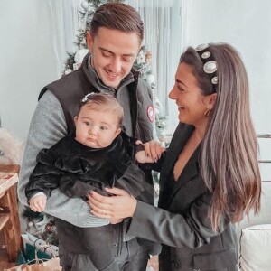 Manon Camizuli avec son compagnon et leur fille Meylie, le 26 décembre 2020