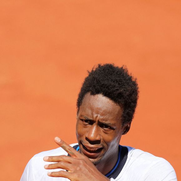 Gaël Monfils s'est imposé face à l'Espagnol Albert Ramos Viñolas au premier tour de Roland-Garros. Paris, le 1er juin 2021. © Dominique Jacovides / Bestimage