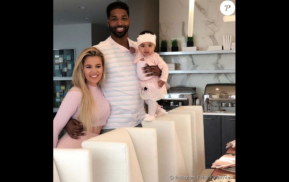 Khloé Kardashian, Tristan Thompson et leur fille True.