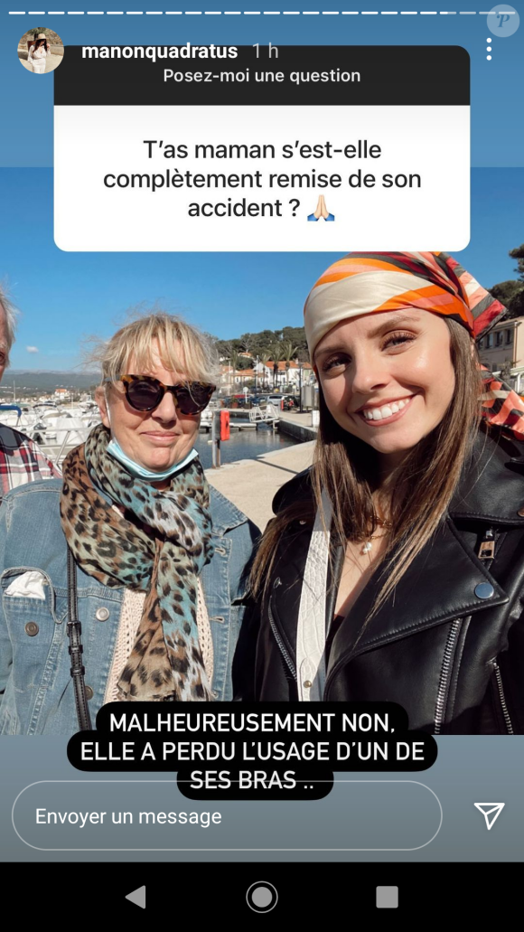 Manon (Secret Story) se confie sur les séquelles physiques de sa mère après son accident de la route - Instagram