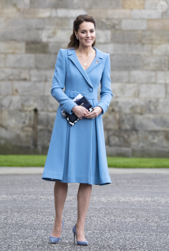 Kate Catherine Middleton, duchesse de Cambridge, au palais de Holyroodhouse à Edimbourg, le 27 mai 2021.