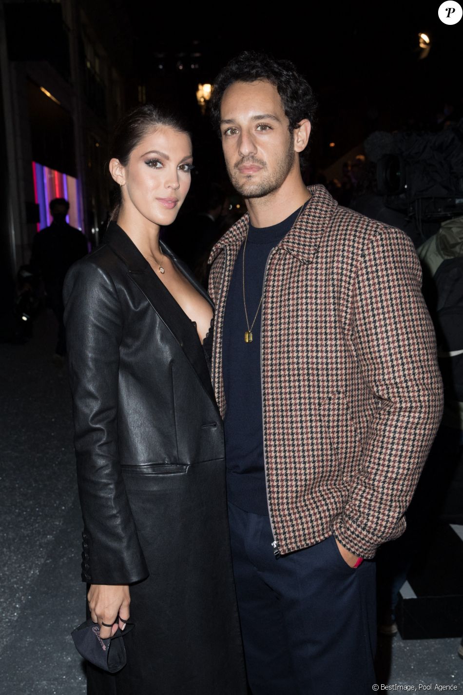 Exclusif - Iris Mittenaere, son compagnon Diego El Glaoui - Frontrow lors du défilé Etam Live Show à Paris le 29 septembre 2020. © Pool Agence Bestimage