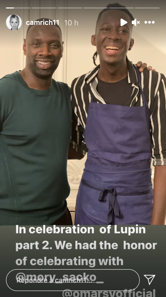 Omar Sy, sa femme Hélène Sy et l'équipe de la série Netflix "Lupin" a savouré la délicieuse cuisine de Mory Sacko, candidat emblématique de "Top Chef".