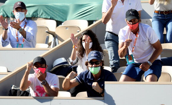 Xisca Perello, l'épouse de Rafael Nadal, assiste au 8e de finale opposant son mari à Jannik Sinner lors des internationaux de France de Tennis de Roland Garros 2021. Paris, le 7 juin 2021. © Dominique Jacovides/Bestimage