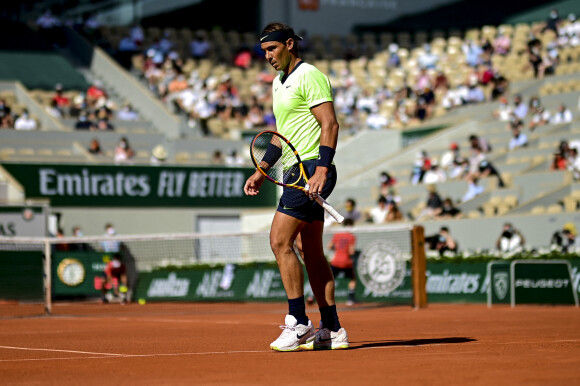 Rafael Nadal a battu Jannik Sinner en trois sets lors de son 8e de finale des internationaux de France de Tennis de Roland Garros 2021. Paris, le 7 juin 2021. © JB Autissier/Panoramic/Bestimage