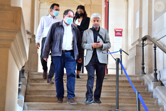 Farid Khider à la sortie du tribunal dans le cadre du procès de A.Mimran, accusé de séquestration d'un trader suisse, à Paris, France, le 8 juin 2021. © Pierre Perusseau/Bestimage