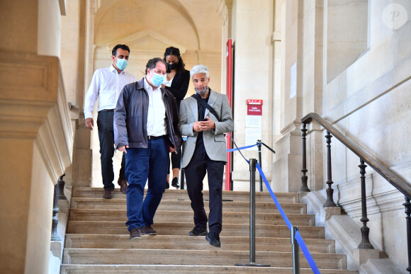 Farid Khider à la sortie du tribunal dans le cadre du procès de A.Mimran, accusé de séquestration d'un trader suisse, à Paris, France, le 8 juin 2021. © Pierre Perusseau/Bestimage