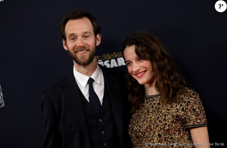 Benjamin Lavernhe et Rebecca Marder - Photocall lors de la 45e cérémonie des César à la salle Pleyel à Paris. Le 28 février 2020. © Dominique Jacovides / Olivier Borde / Bestimage