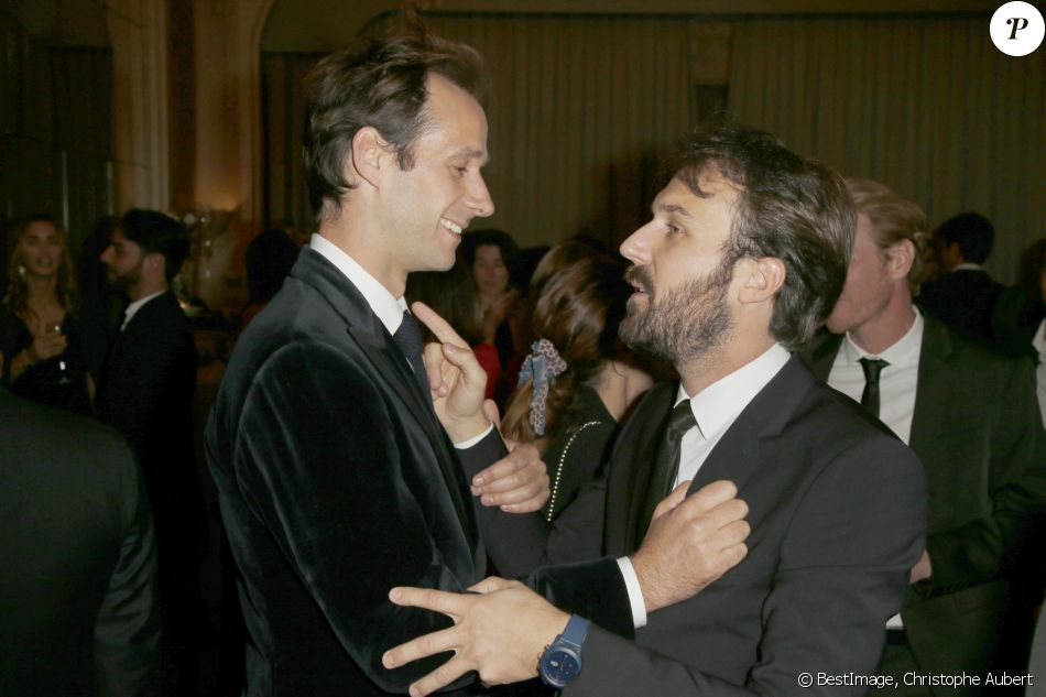 Benjamin Lavernhe et Antoine Gouy - Dîner de gala M foundation au Pavillon Dauphine à Paris. Le 1er octobre 2018. © Christophe Aubert/Bestimage