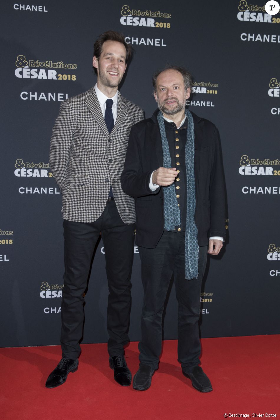 Benjamin Lavernhe et Denis Podalydès - Dîner des révélations des César 2018 au Petit Palais à Paris, le 15 janvier 2018. © Olivier Borde/Bestimage