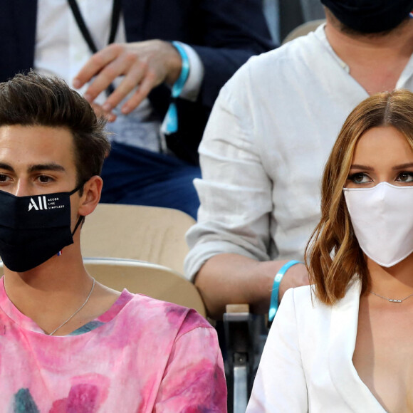 Maëva Coucke - People dans les tribunes des Internationaux de France de Tennis de Roland Garros à Paris. Le 9 juin 2021 © Dominique Jacovides / Bestimage