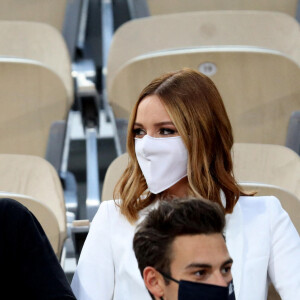 Rachel Legrain-Trapani, Renan Pacheco et Maëva Coucke - People dans les tribunes des Internationaux de France de Tennis de Roland Garros à Paris. Le 9 juin 2021 © Dominique Jacovides / Bestimage