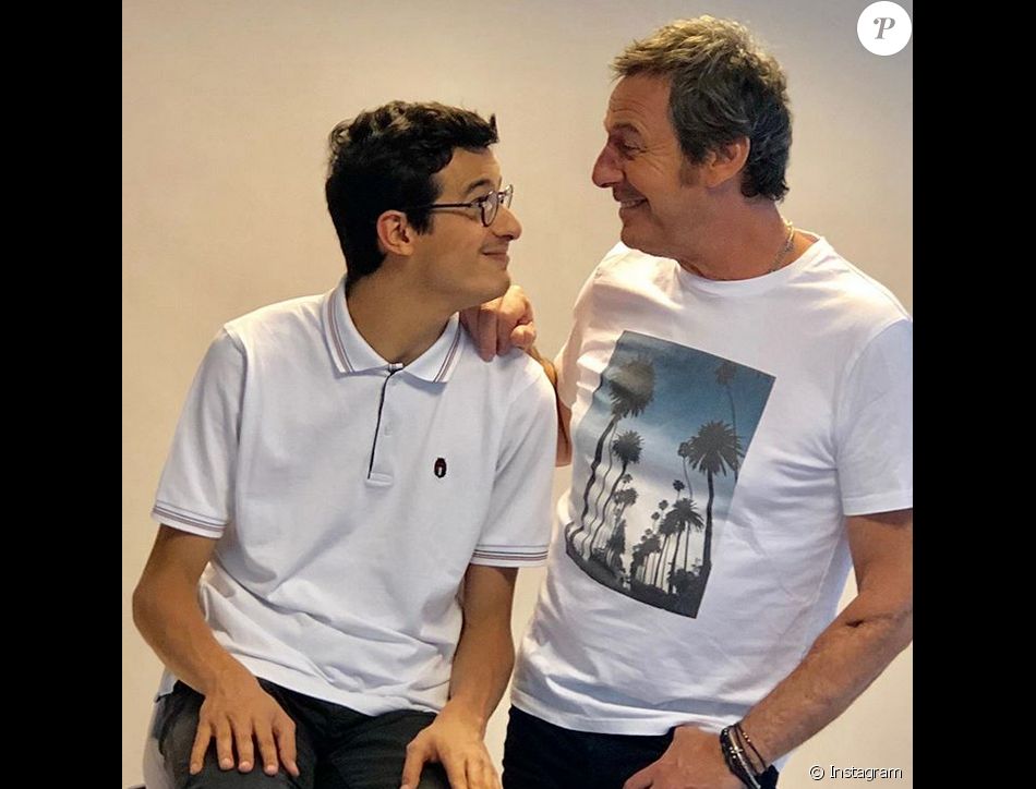 Jean-Luc Reichmann et Paul, candidat "Les 12 Coups de midi" sur TF1. Octobre 2019.