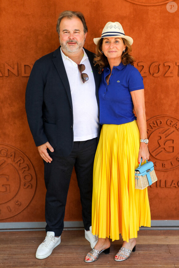 Pierre Hermé et sa femme Valérie au village des Internationaux de France de tennis de Roland Garros à Paris, France, le 11 juin 2021. © Dominique Jacovides/Bestimage 
