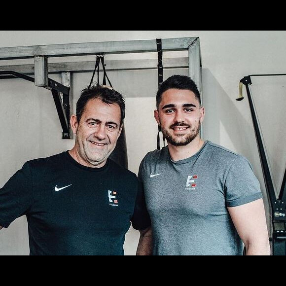 Michel Sarran et son coach sportif, le 23 mars 2021