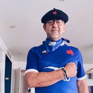 Michel Sarran supporter des Bleus au Rugby, le 6 février 2021