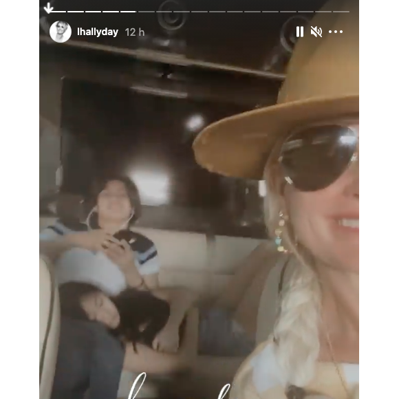 Laeticia Hallyday partage des extraits de son nouveau "road-trip Johnny" sur Instagram, le 14 juin 2021.