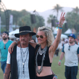 Johnny et Laeticia Hallyday assistent au 4 ème jour du Festival de "Coachella Valley Music and Arts" à Indio Le 18 avril 2015