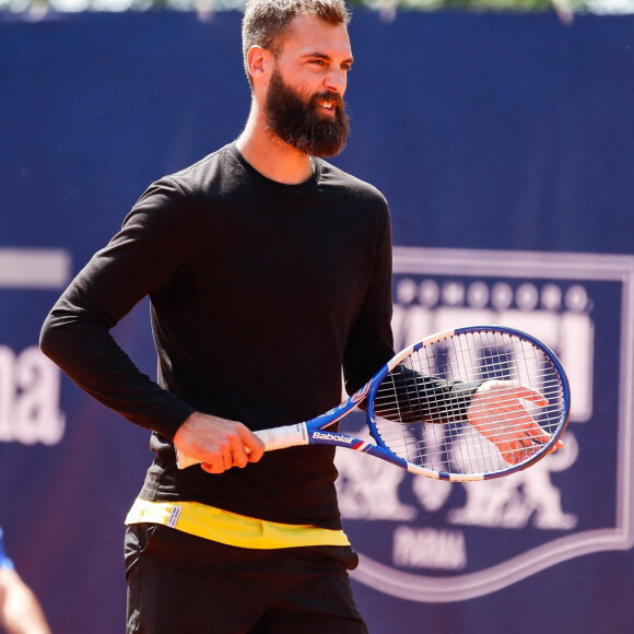 Benoît Paire en double lors des internationaux de tennis Open ATP 250 Emilia Romagna 2021 à Parme, Italie, le 27 mai 2021.