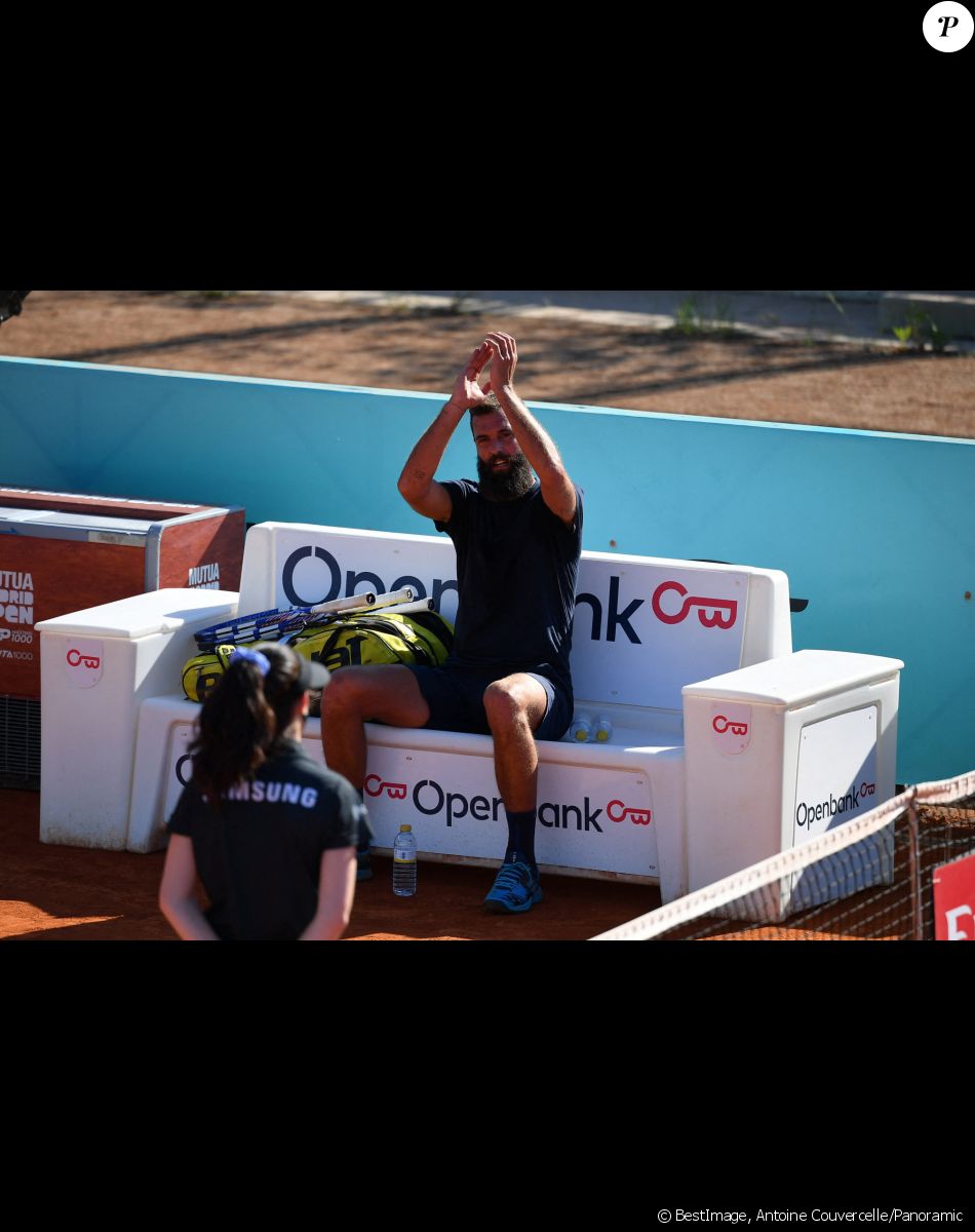 Le français Benoît Paire s'offre le géorgien N.Basilashvili, 6-4, 7-5, au premier tour du Masters 1000 de Madrid, Espagne, le 4 mai 2021. © Antoine Couvercelle/Panoramic/Bestimage