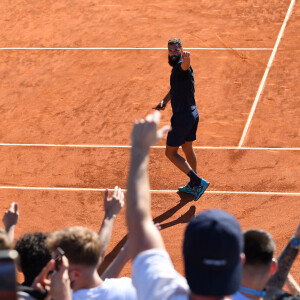 Le français Benoît Paire s'offre le géorgien N.Basilashvili, 6-4, 7-5, au premier tour du Masters 1000 de Madrid, Espagne, le 4 mai 2021. © Antoine Couvercelle/Panoramic/Bestimage