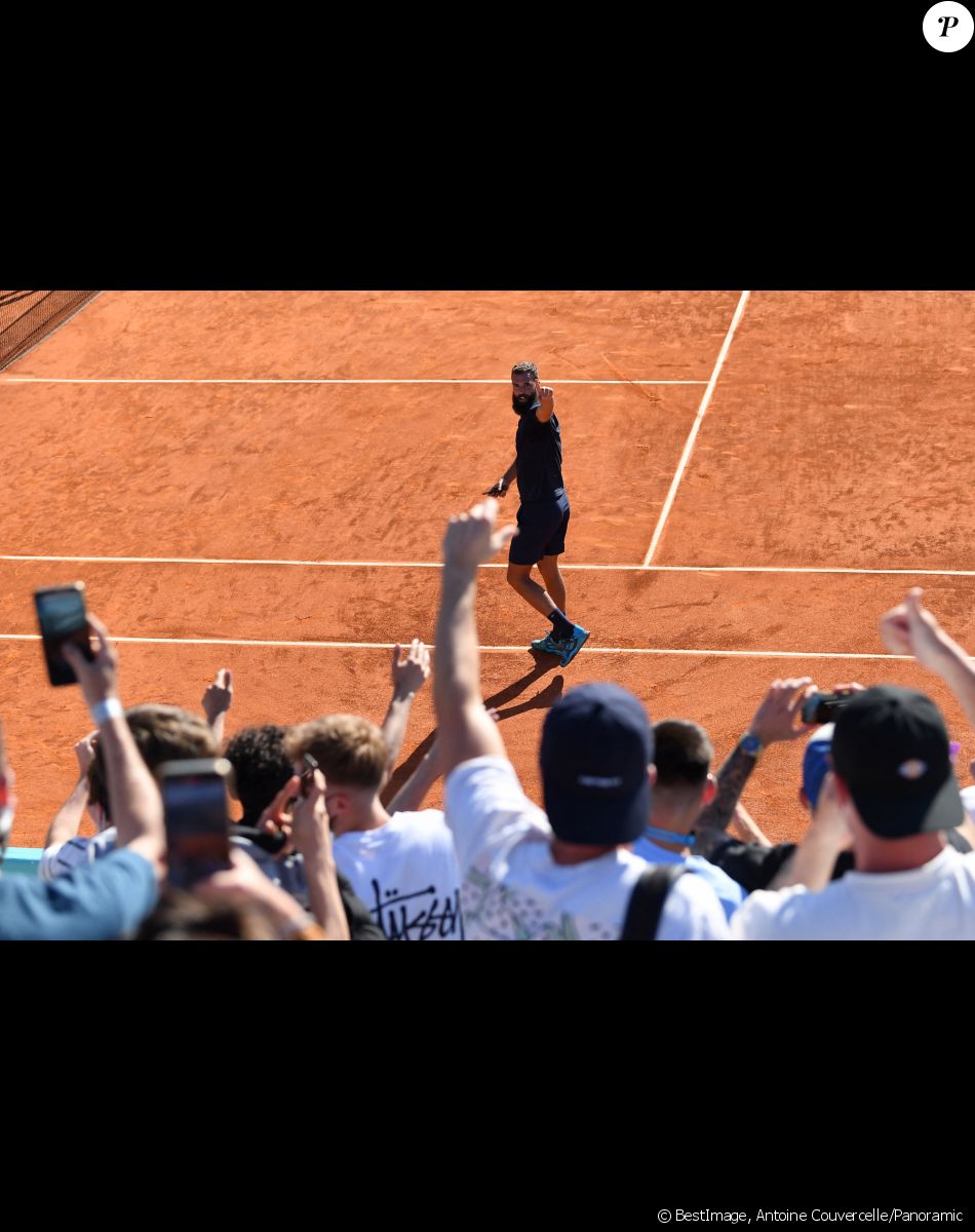 Le français Benoît Paire s'offre le géorgien N.Basilashvili, 6-4, 7-5, au premier tour du Masters 1000 de Madrid, Espagne, le 4 mai 2021. © Antoine Couvercelle/Panoramic/Bestimage