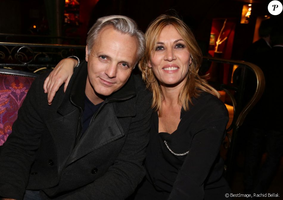 Mathieu Petit et sa compagne Mathilde Seigner - After-party du film "Les têtes de l'emploi" au Buddha Bar à Paris. Le 14 novembre 2016. © Rachid Bellak/Bestimage