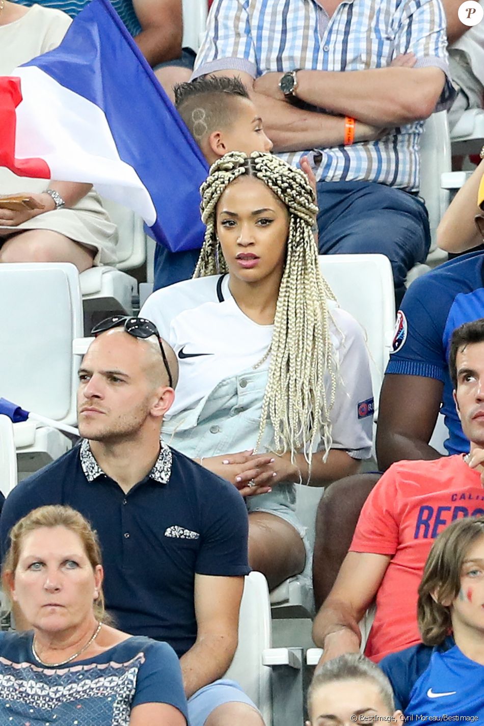 Sephora (ancienne compagne Kingsley Coman) lors du match de l'Euro 2016 Allemagne-France au ...