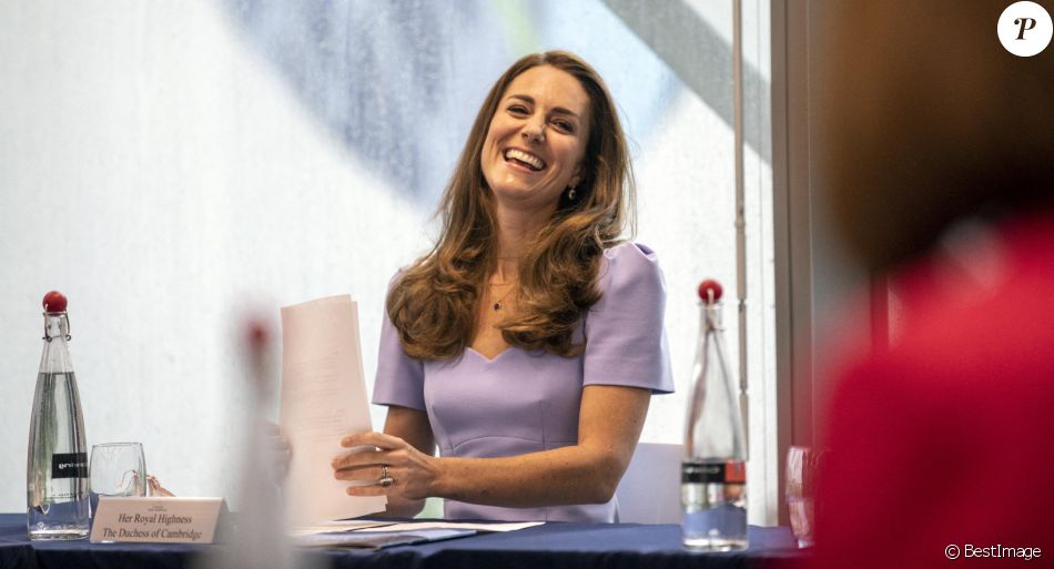 Catherine (Kate) Middleton, duchesse de Cambridge, lors du lancement du Royal Foundation Centre for Early Childhood au London School of Economics de Londres, Royaume Uni, le 18 juin 2021.