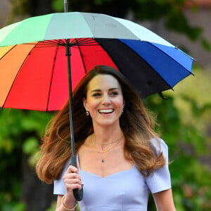 Catherine (Kate) Middleton, duchesse de Cambridge, arrive au palais de Kensington à Londres, Royaume Uni, le 18 juin 2021, pour une réception pour les parents d'utilisateurs d'un centre pour la petite enfance, le jour du lancement du Royal Foundation Centre for Early Childhood.