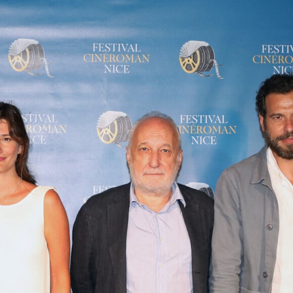 Pierre Niney, Alice Pol, François Berléand, Laurent Lafitte et Michaël Cohen lors de la première du film "L'origine du monde" de L. Lafitte dans le cadre du Festival "Ciné Roman" au Pathé Gare du Sud à Nice le 18 Juin 2021. © Denis Guignebourg/Bestimage