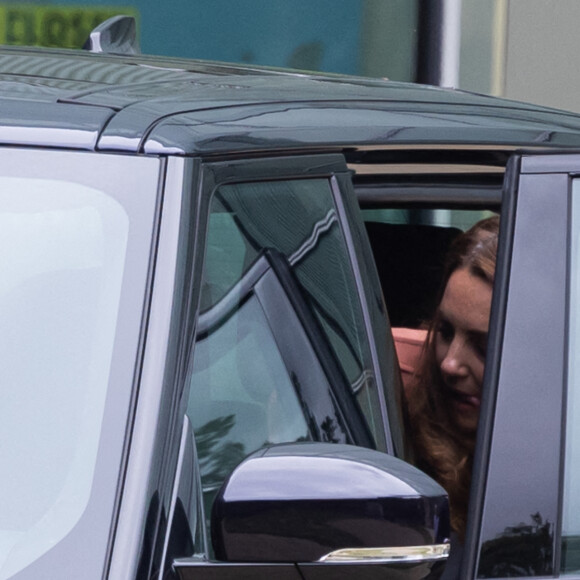 Kate Catherine Middleton, duchesse de Cambridge, à la sortie du Musée d'Histoire Naturelle de Londres. Le 22 juin 2021