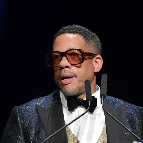 JoeyStarr durant la cérémonie des Nymphes d'Or du 60eme Festival de Télévision de Monte-Carlo dans la salle des Princes du Grimaldi Forum à Monaco, le 22 juin 2021. Cette année, un bon nombre de récompensés ne pouvant être présents à cause des restrictions sanitaires appliquées pour les déplacements à l'étranger, seront sur scène en mode "hologramme". © Bruno Bebert / Bestimage 
