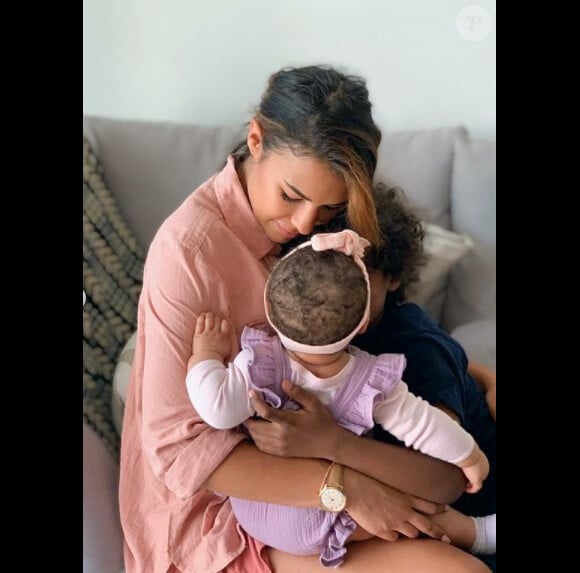 Léa Djadja, son fils Isaac et sa fille Kiki. Instagram. Le 30 mai 2021.