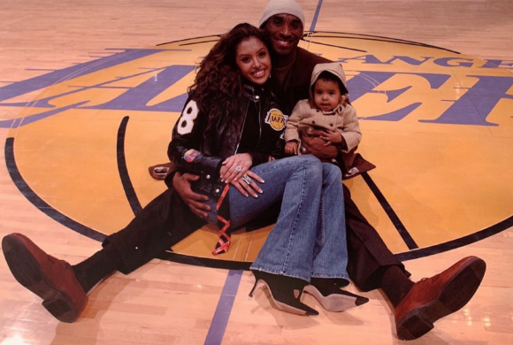 Kobe Bryant, Vanessa Bryant et leur fille Natalia. Photo publiée le 19 janvier 2021.