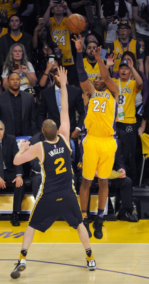 Kobe Bryant lors du match Los Angeles Lakers - Utah Jazz au Staples Center. Los Angeles, le 13 avril 2016.