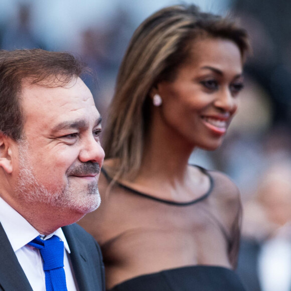 Didier Bourdon et sa femme Marie-Sandra - Montée des marches du film "Douleur et Gloire" lors du 72e Festival de Cannes. Le 17 mai 2019. © Jacovides-Moreau / Bestimage