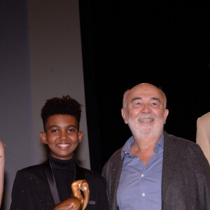 Deborah François, membre du jury, Soan, Gérard Jugnot, prix du public pour son film "Le Petit piaf", Dominique Desseigne - Cérémonie de clôture du 7 ème Festival de cinéma et musique de film de La Baule, le 26 juin 2021. 