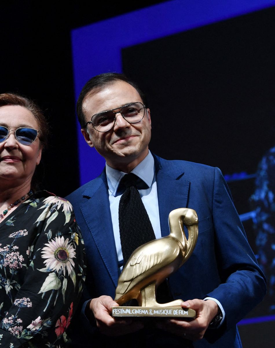 Catherine Frot et Bertrand Burgalat - Cérémonie de clôture du 7 ème Festival de cinéma et musique de film de La Baule, le 26 juin 2021.