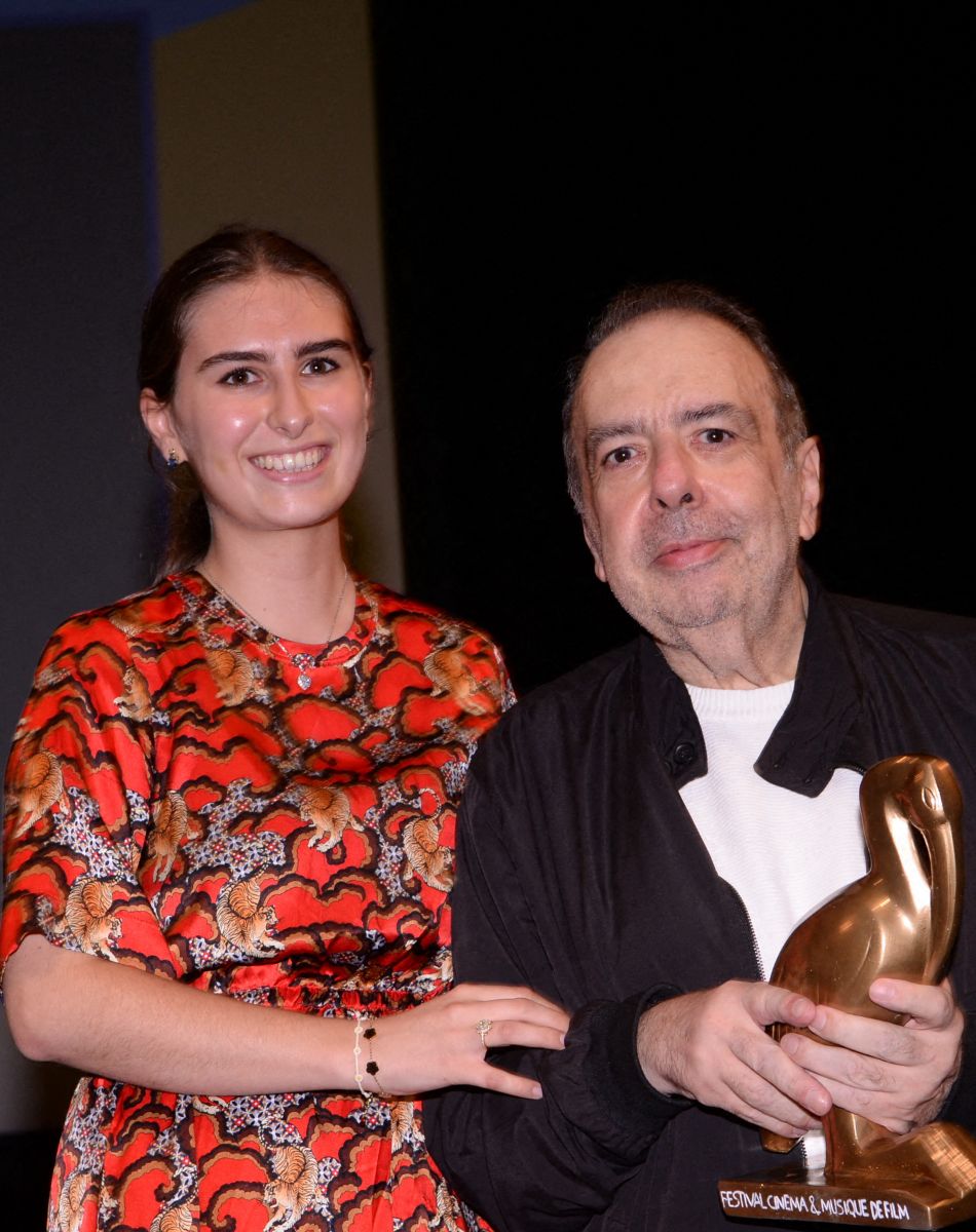 Philippe Sarde et sa fille - Cérémonie de clôture du 7 ème Festival de cinéma et musique de film de La Baule, le 26 juin 2021.