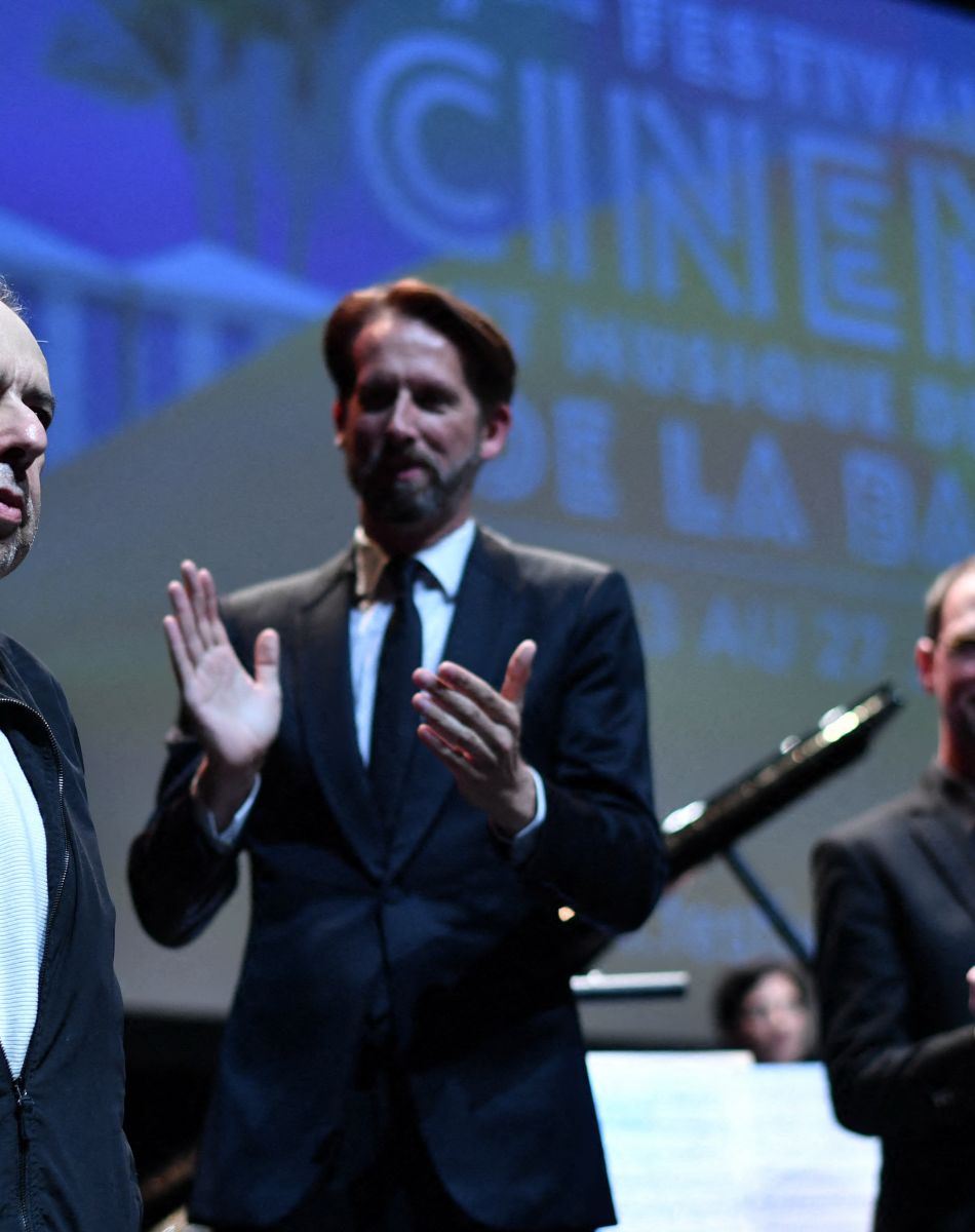 Philippe Sarde, récompensé d'un Ibis d'Or pour l'ensemble de sa carrière de compositeur de musiques de films - Cérémonie de clôture du 7 ème Festival de cinéma et musique de film de La Baule, le 26 juin 2021.