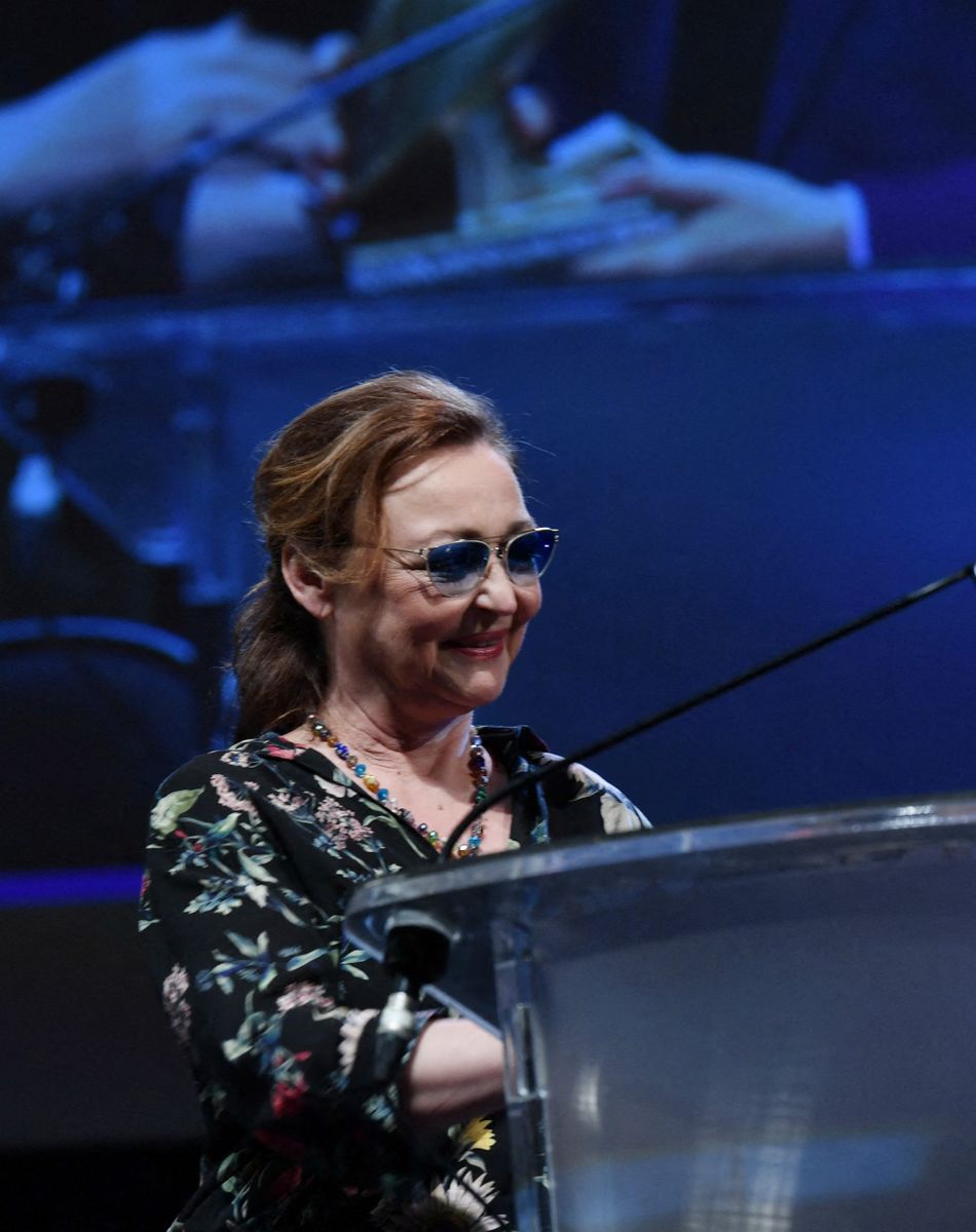 Catherine Frot et Bertrand Burgalat - Cérémonie de clôture du 7 ème Festival de cinéma et musique de film de La Baule, le 26 juin 2021.