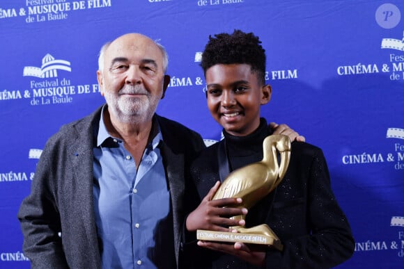 Gérard Jugnot, prix du public pour son film "Le Petit Piaf" et l'acteur Soan - Cérémonie de clôture du 7 ème Festival de cinéma et musique de film de La Baule, le 26 juin 2021.