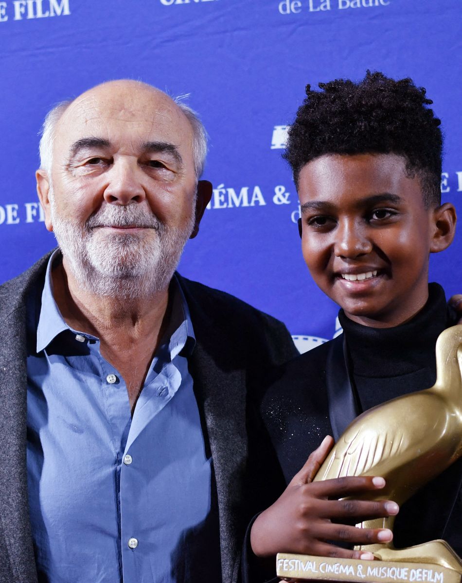 Gérard Jugnot, prix du public pour son film "Le Petit Piaf" et l'acteur Soan - Cérémonie de clôture du 7 ème Festival de cinéma et musique de film de La Baule, le 26 juin 2021.