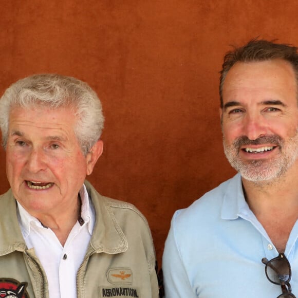 Claude Lelouch, Jean Dujardin au village lors des internationaux de France Roland Garros à Paris le 13 juin 2021. © Dominique Jacovides / Bestimage