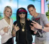 Carolien Receveur, Swagg Man et Matthieu Delormeau - Emission Le Mag NRJ12 à Paris le 28 février 2014.